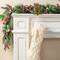Glitzhome® 22"L White Knitted Christmas Stocking with Pom-Pom Tassel